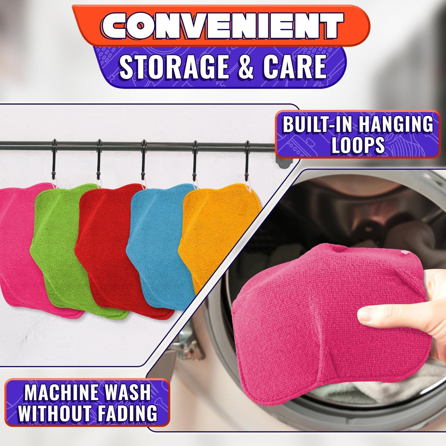 Microwave Bowl Holder Set of 5 – Five Color Pack Microwave Bowl Holders for Hot Food (7.5 x7.5 ) – Heat Resistant Fabric for Bowls Cups Saucers Machine Washable