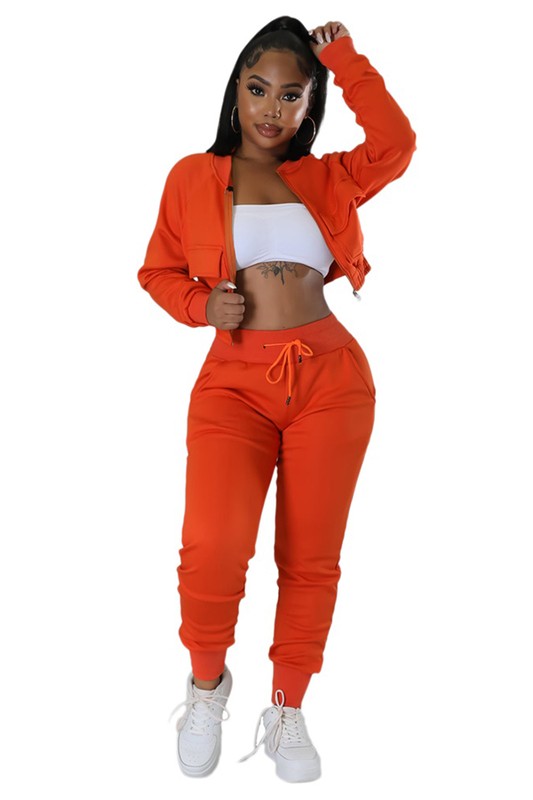 Cropped Two Piece Set - Scarvesnthangs