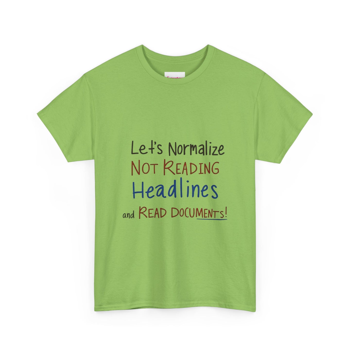 Normalize Not Reading Headlines Cotton T-Shirt