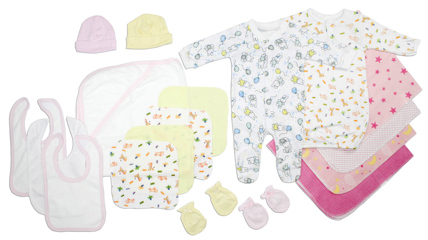 Newborn Baby Girls 18 Pc Layette Baby Shower Gift Set LS_0105
