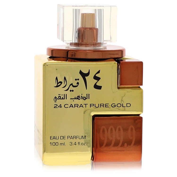 Lattafa 24 Carat Pure Gold by Lattafa Eau De Parfum Spray (Unisex Unboxed) 3.4 oz (Men)