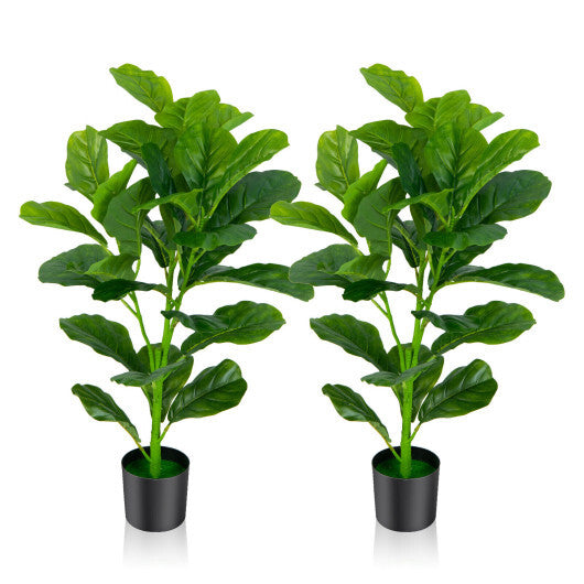 2-Pack Artificial Fiddle Leaf Fig Tree - Scarvesnthangs