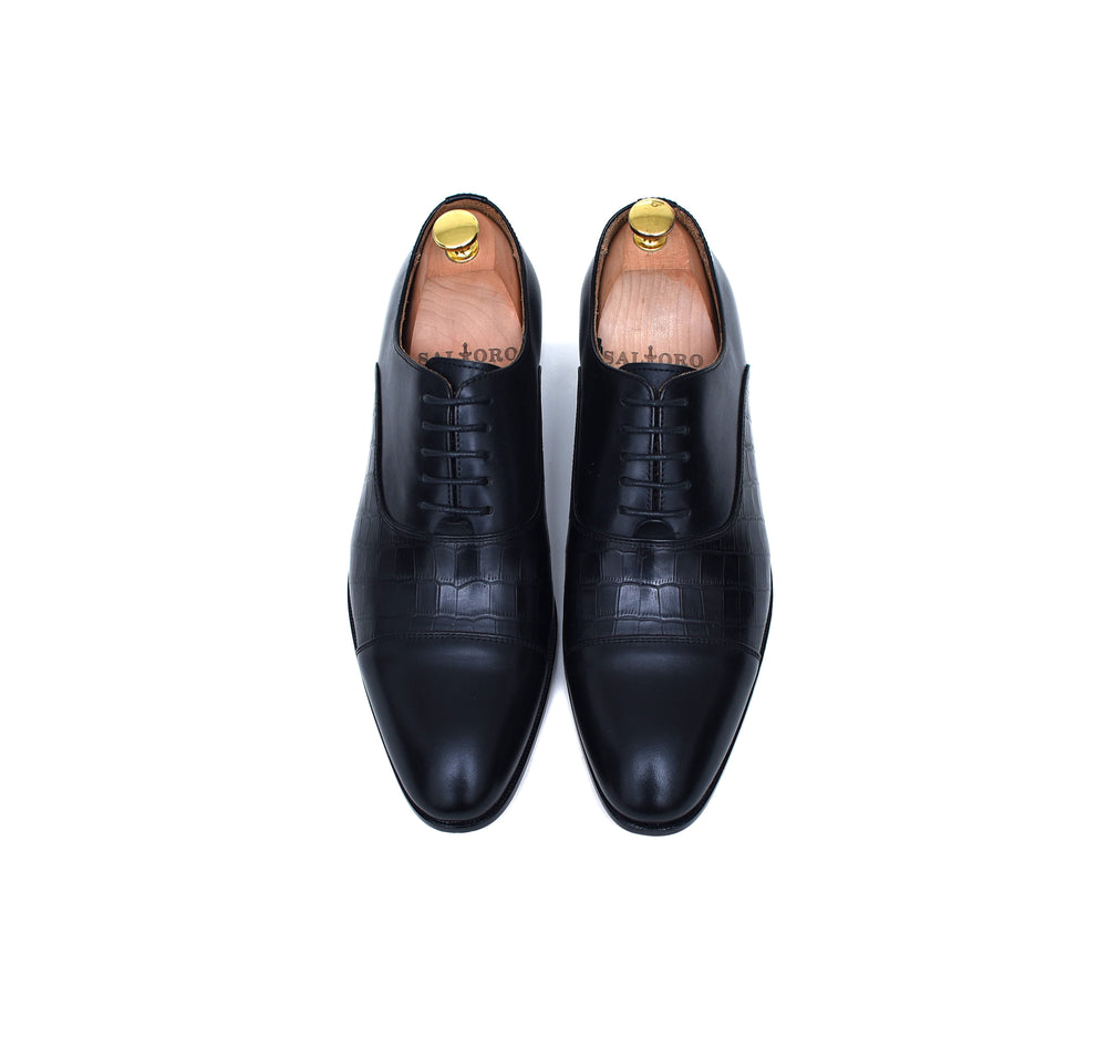 Phillips - Black Calf Oxford Shoes-1