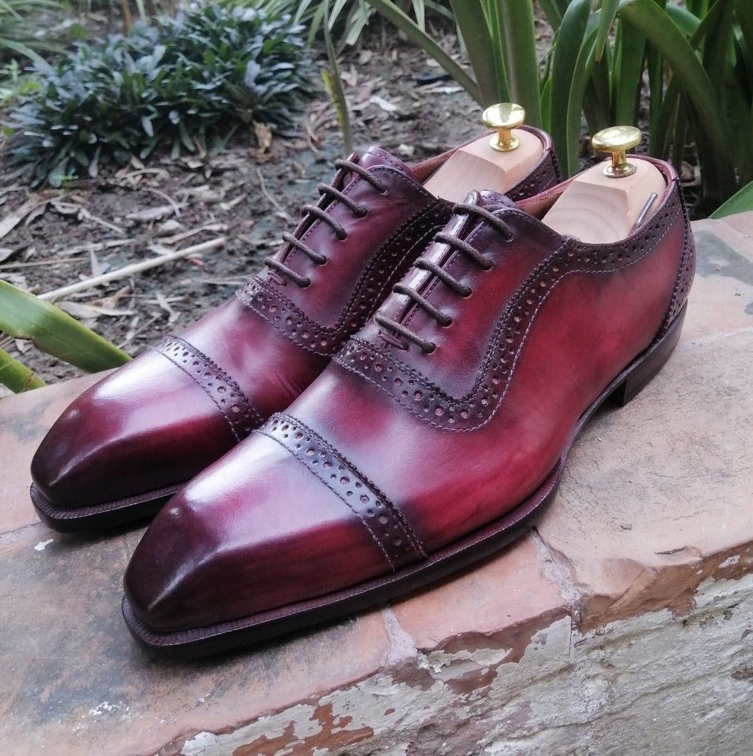 Martino - Burgundy Oxford Shoes-0