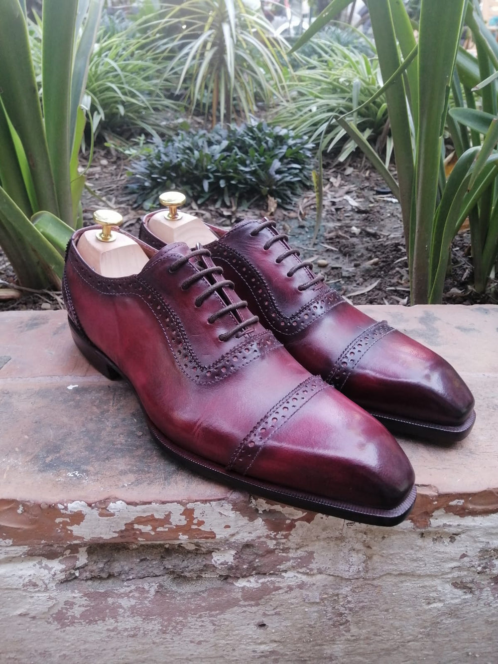 Martino - Burgundy Oxford Shoes-1