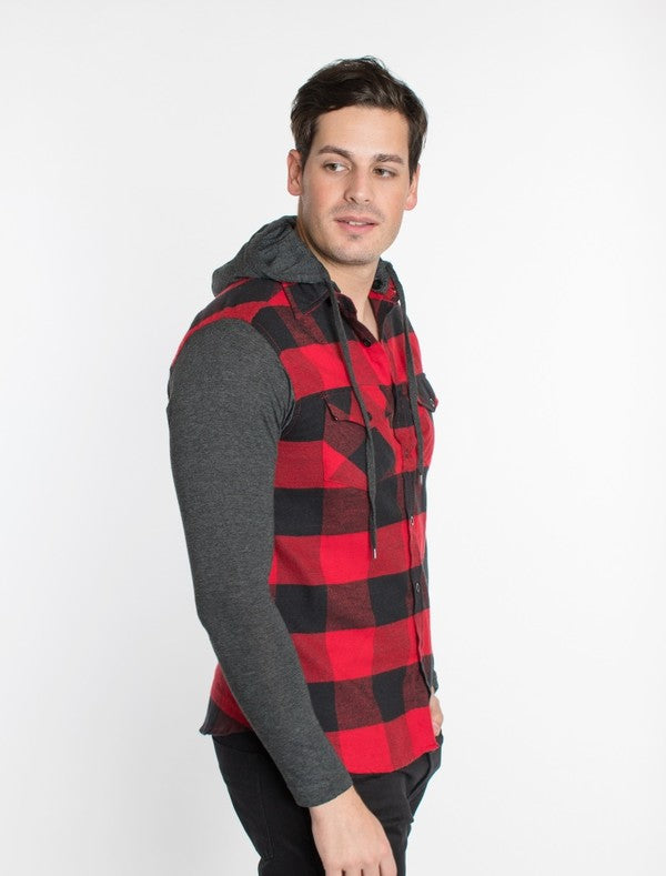 Men's Flannel Hoodie - Scarvesnthangs