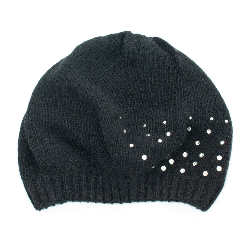 CASHMERE HAT WITH CRYSTALS-1