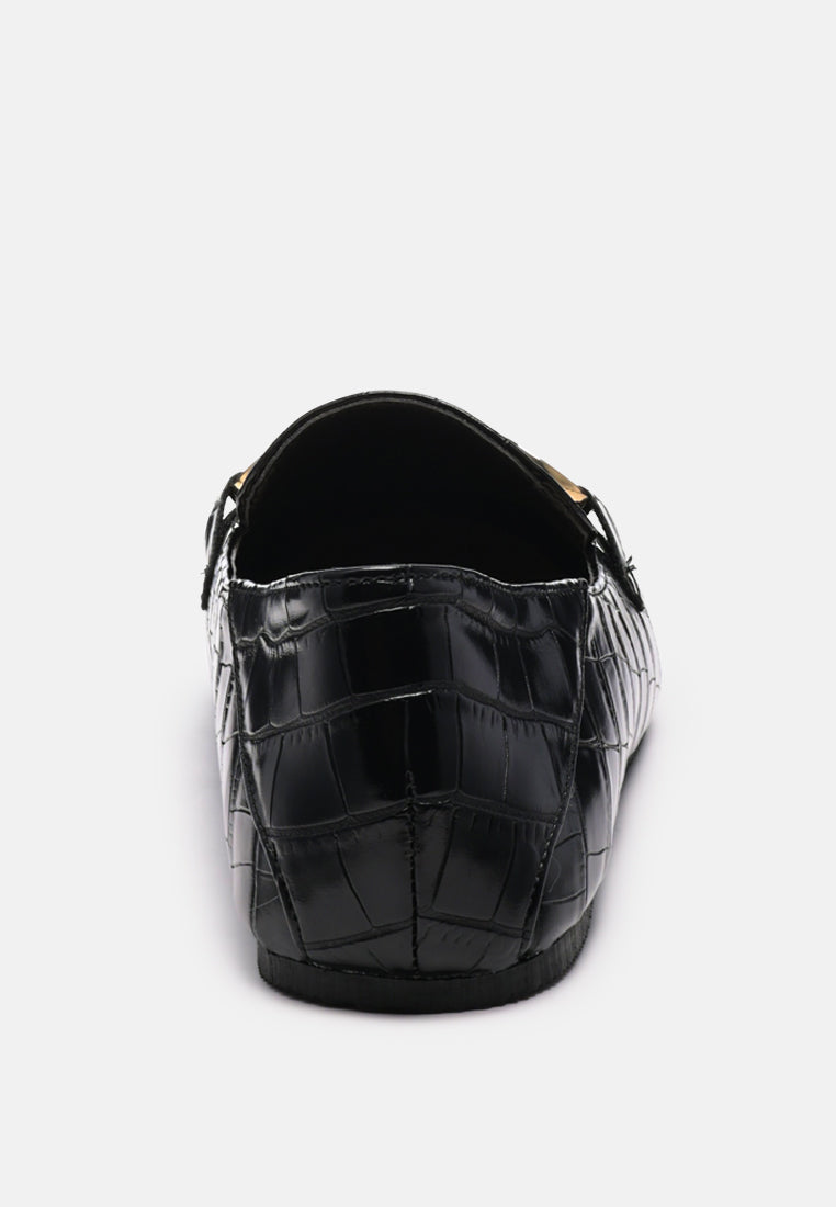 wibele croc textured metal show detail loafers-14