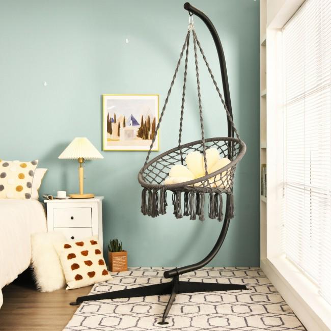 Solid Steel C Hammock Frame Stand - Scarvesnthangs