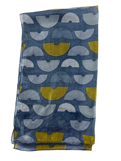 Gray and Gold Silk Scarf-3
