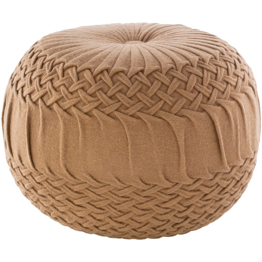 Surya Alana Round Floor Pouf Ottoman