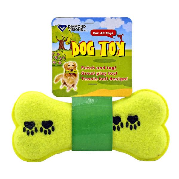 Fetch and Tug Tennis Ball Dog Bone Toy for Large and Small Dogs - Diamond Visions - Scarvesnthangs
