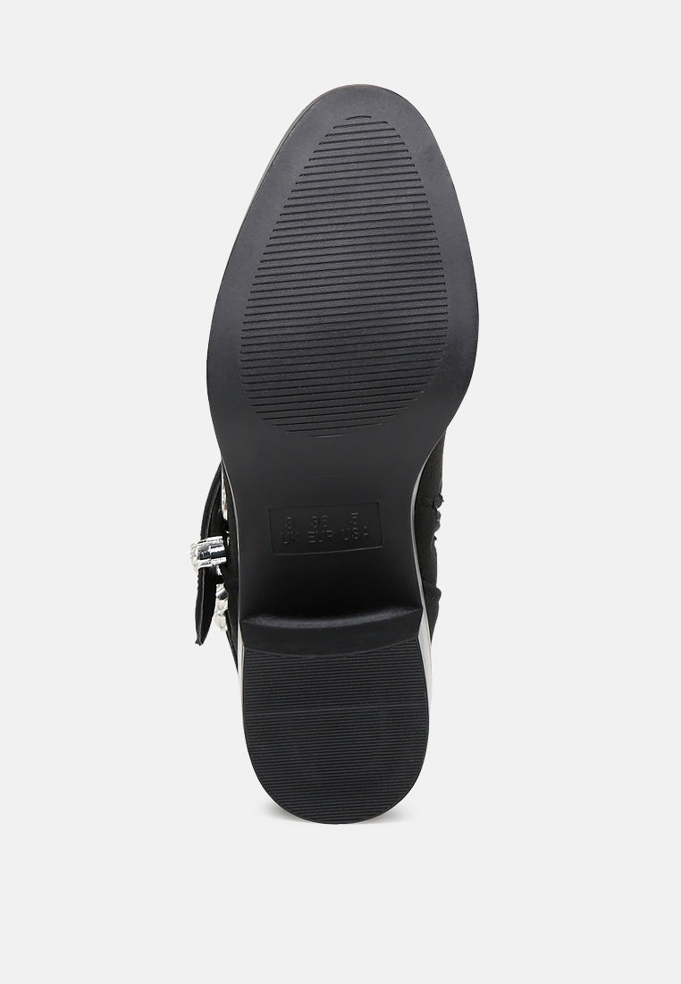 goth big buckle ankle boots-4