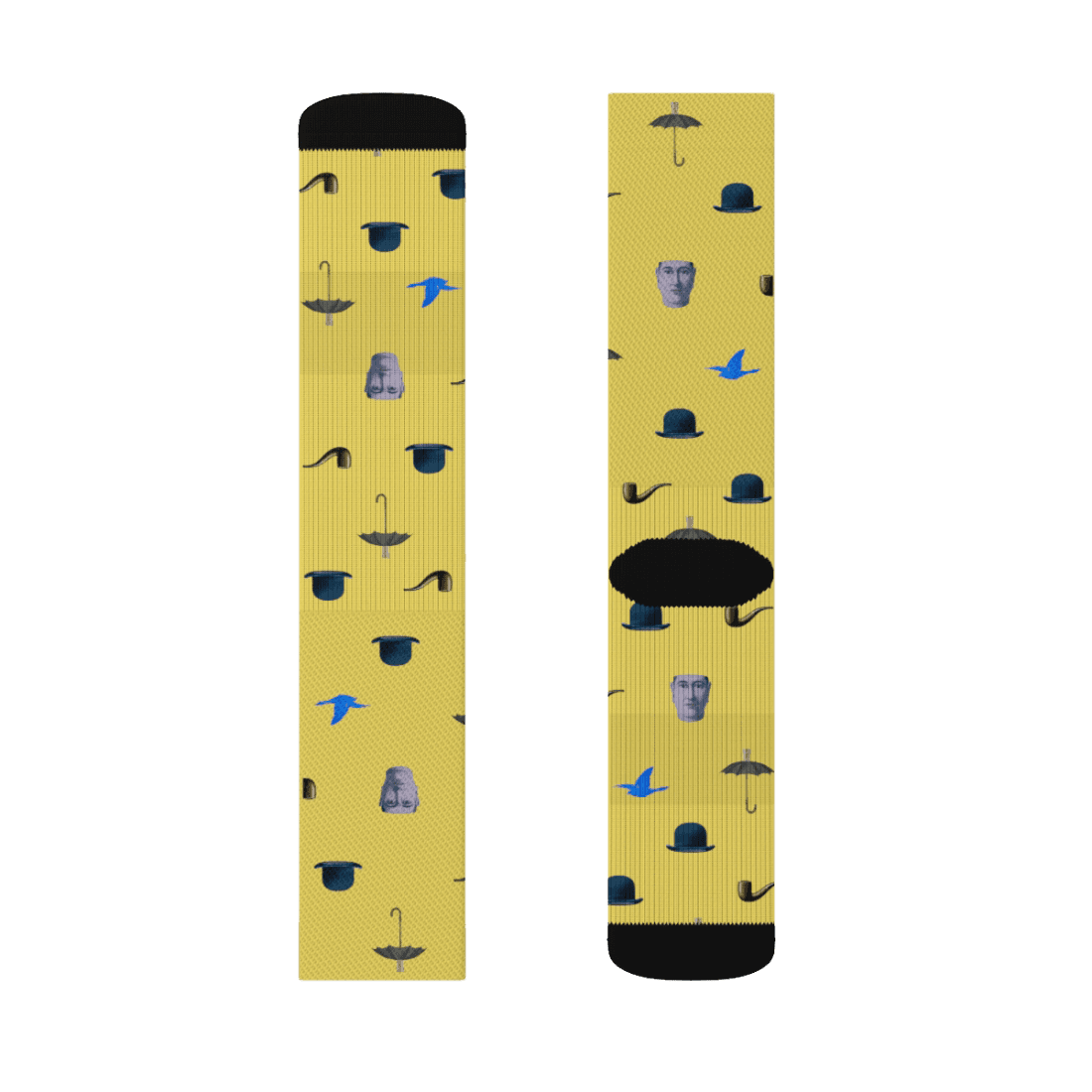 René Magritte Artwork Pattern Socks - Scarvesnthangs