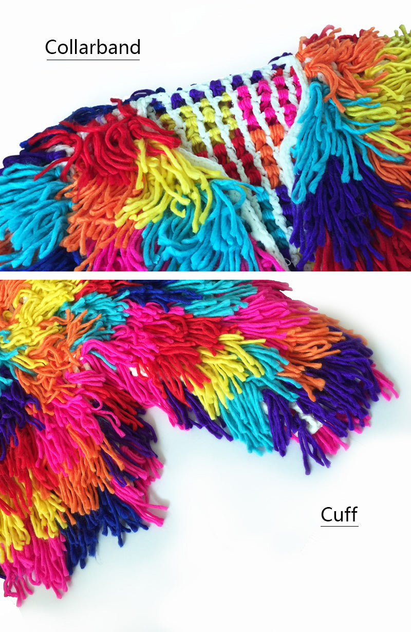 shaggy fringe cardigan