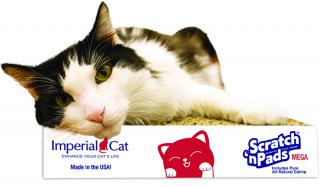 Imperial Cat Mega Scratch 'n Pad – Extra Large Cat Scratcher with Catnip – Eco-Friendly Corrugated Cardboard – Made in USA