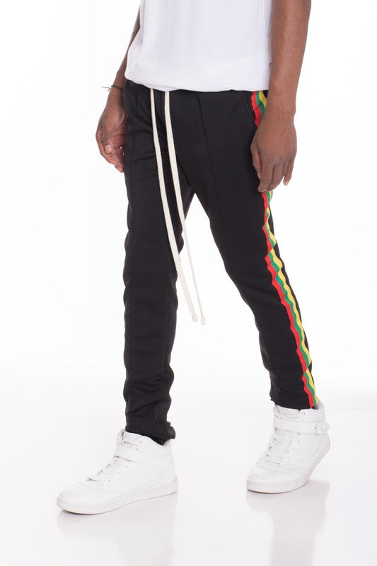 Rasta Taped Track Pants - Scarvesnthangs