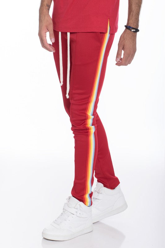 Rainbow Tape Track Pants - Scarvesnthangs