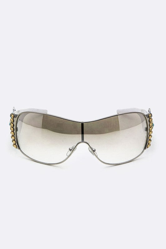 Austrian Crystal Ornate Shield Sunglasses