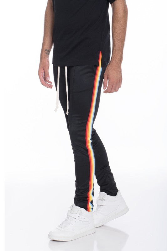 Rainbow Tape Track Pants - Scarvesnthangs