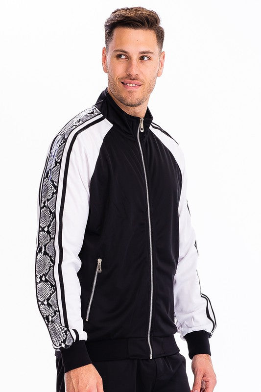 Snake Side Print Track Jacket - Scarvesnthangs