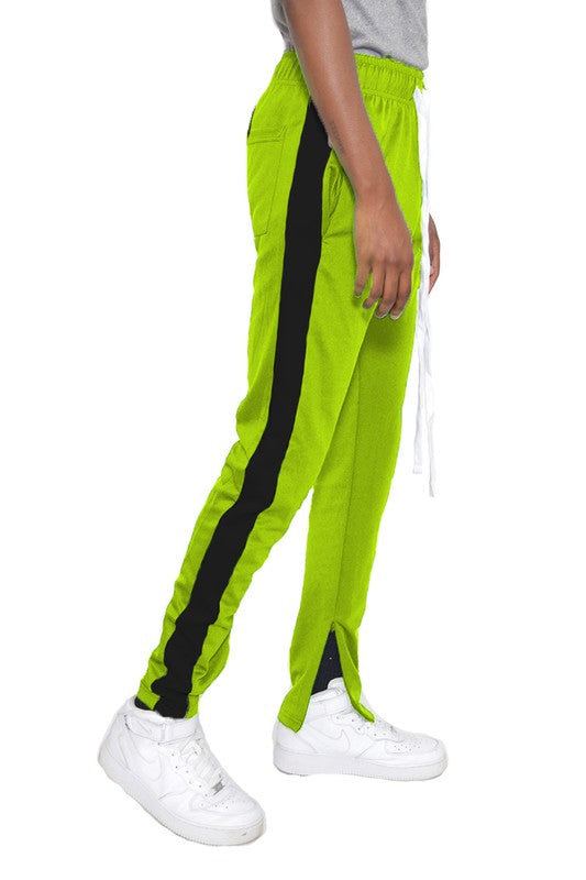 Single Stripe Ankle Zipper Track Pants - Scarvesnthangs