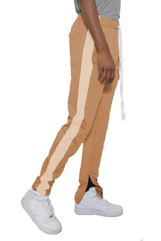 Single Stripe Ankle Zipper Track Pants - Scarvesnthangs