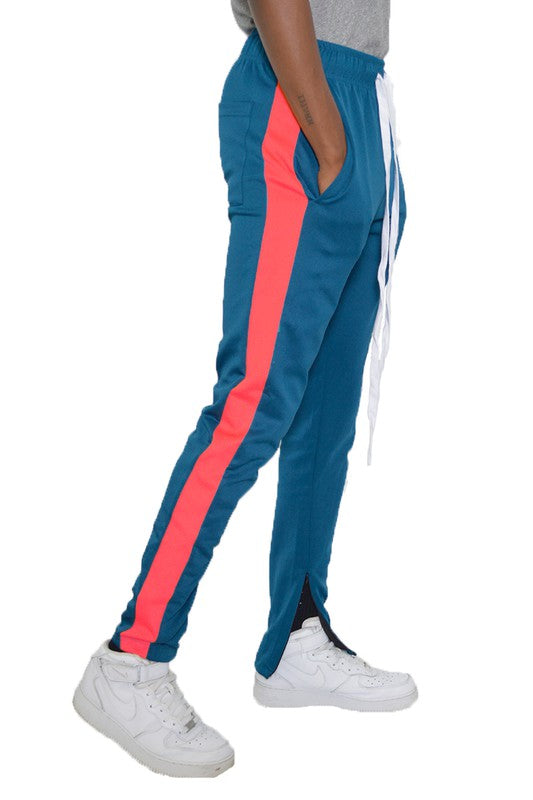 Single Stripe Ankle Zipper Track Pants - Scarvesnthangs