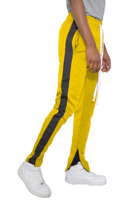 Single Stripe Ankle Zipper Track Pants - Scarvesnthangs