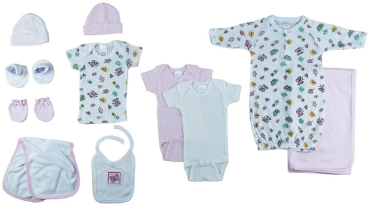Newborn Girls 11 Pc Baby Shower Gift Set LS_0653