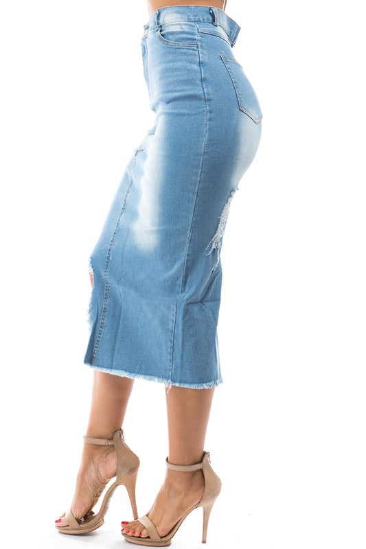 Denim Maxi Skirt