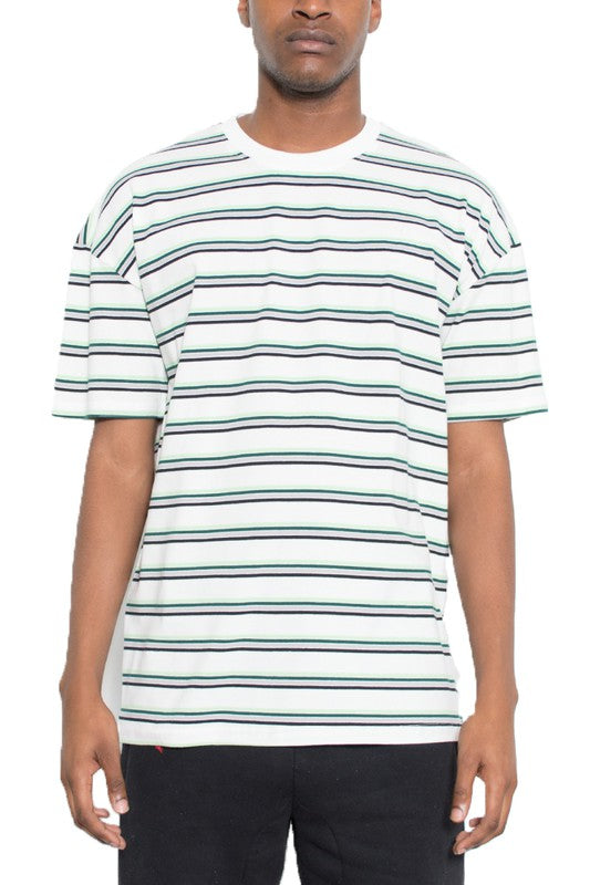 Striped Round Neck Tshirt - Scarvesnthangs