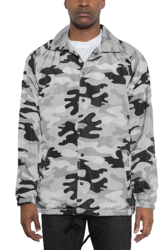 Camo Print Coachs Jacket - Scarvesnthangs