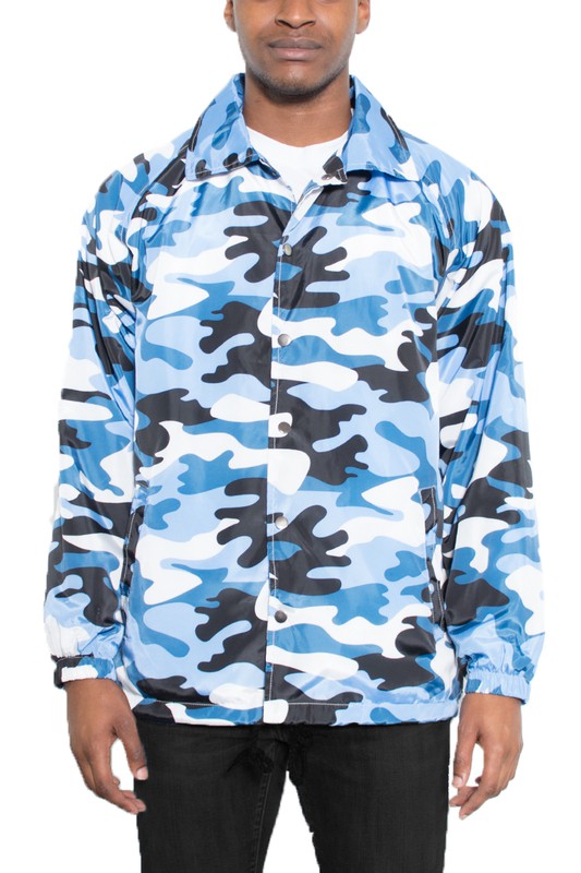 Camo Print Coachs Jacket - Scarvesnthangs