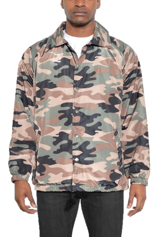 Camo Print Coachs Jacket - Scarvesnthangs