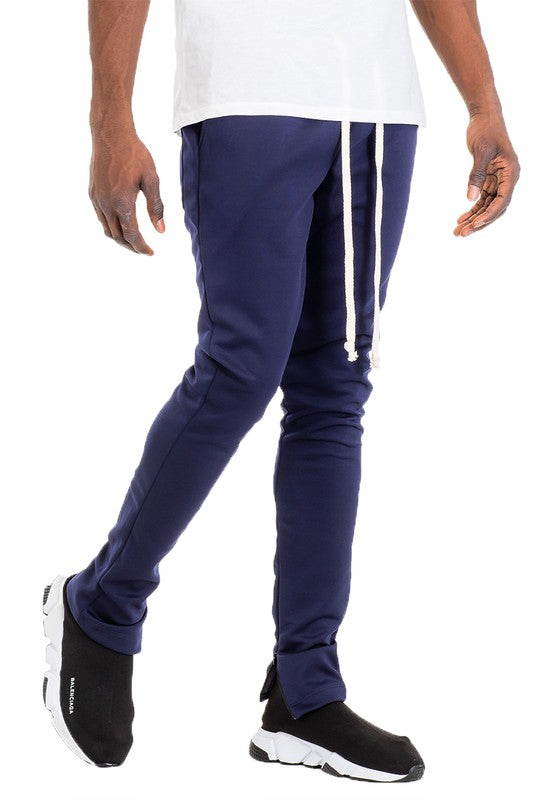 Solid Color Plain Basic Track Pants - Scarvesnthangs