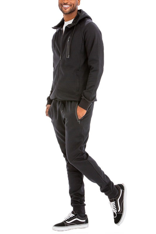 Mens Full Zip Sweat Pant Sweat Set - Scarvesnthangs