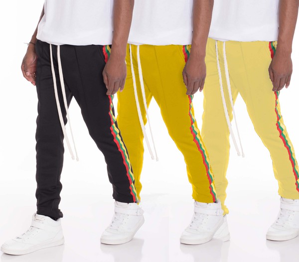 Rasta Taped Track Pants - Scarvesnthangs