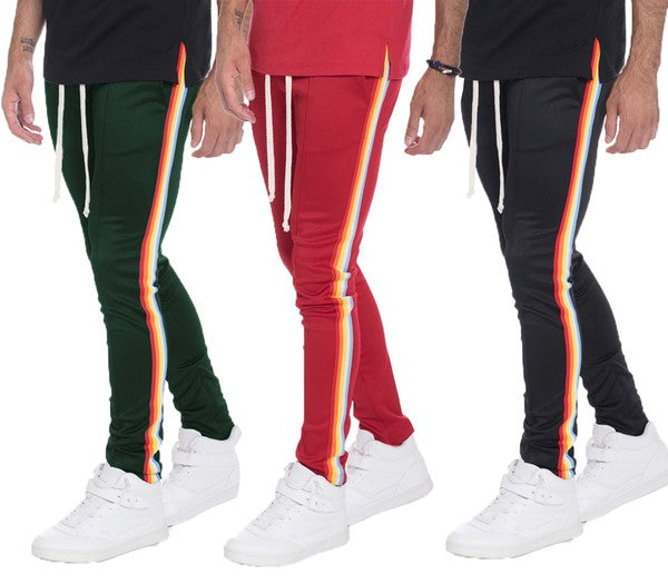 Rainbow Tape Track Pants - Scarvesnthangs