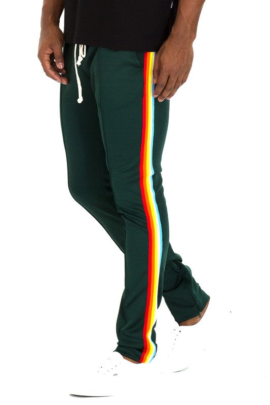 Rainbow Tape Track Pants - Scarvesnthangs