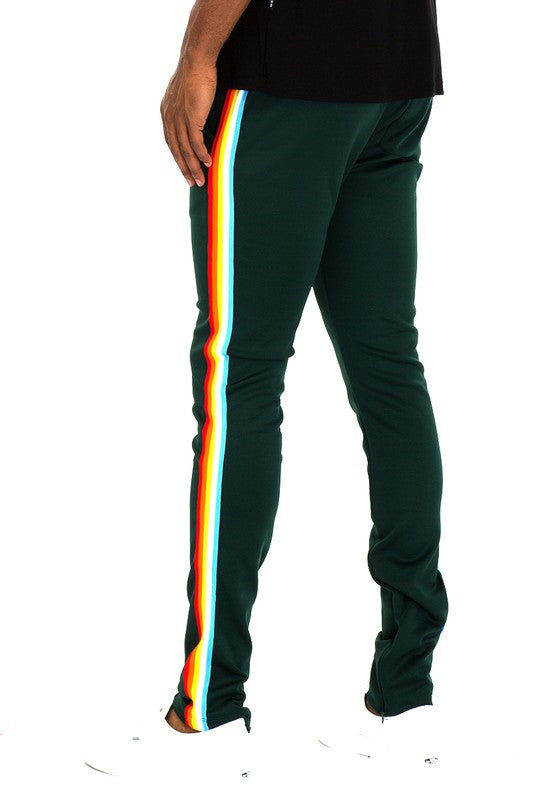 Rainbow Tape Track Pants - Scarvesnthangs