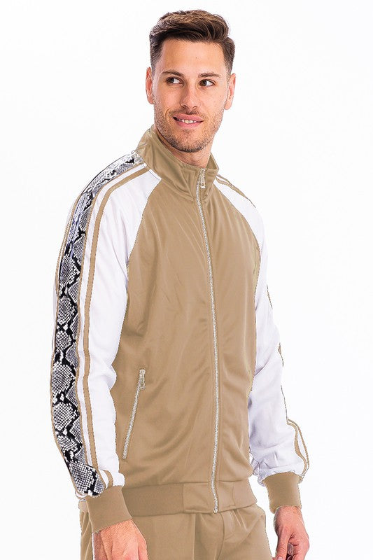 Snake Side Print Track Jacket - Scarvesnthangs