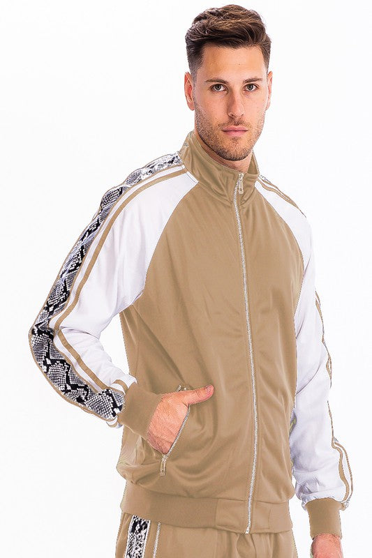 Snake Side Print Track Jacket - Scarvesnthangs