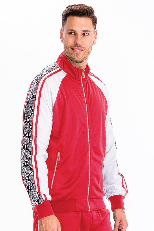 Snake Side Print Track Jacket - Scarvesnthangs