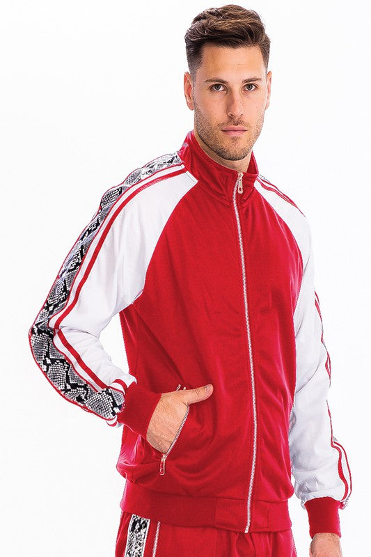 Snake Side Print Track Jacket - Scarvesnthangs