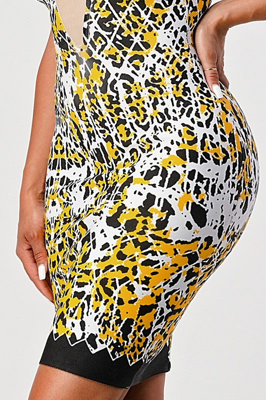 ANIMAL PRINTED BANDAGE DRESS - Scarvesnthangs