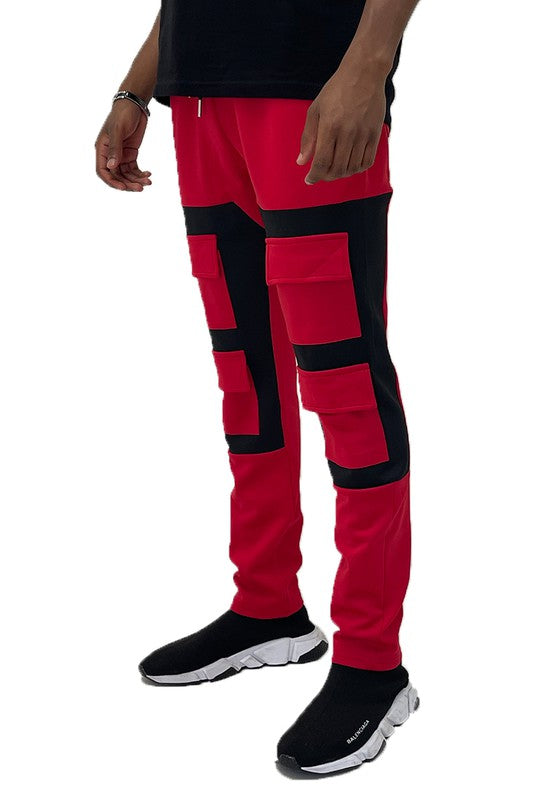 COLOR BLOCK CARGO TRACK PANT - Scarvesnthangs