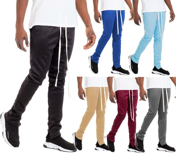 Solid Color Plain Basic Track Pants - Scarvesnthangs