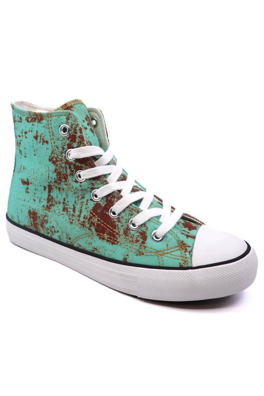 High Top Canvas Sneaker - Scarvesnthangs