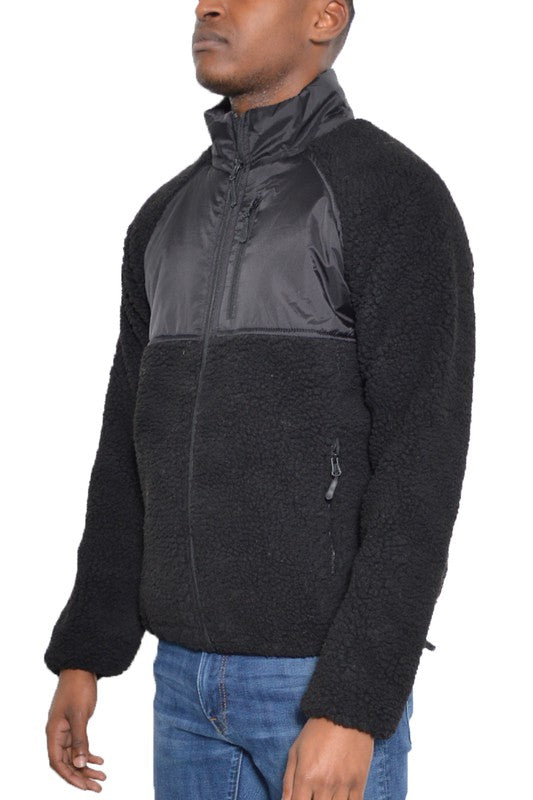 Full Zip Sherpa Fleece Jacket - Scarvesnthangs